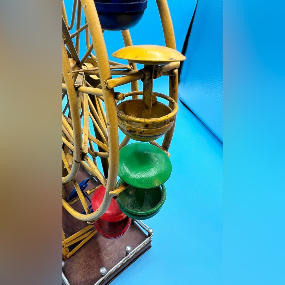 Retro Handmade Ferris Wheelr Metal Model Ornaments Home Decor - Picture 4 of 4